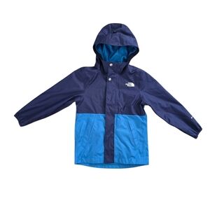 The North Face Navy and Light Blue Antora Rain Jacket "Just The Shell" Size 5